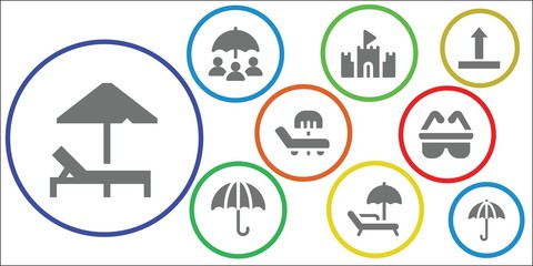 umbrella icon set