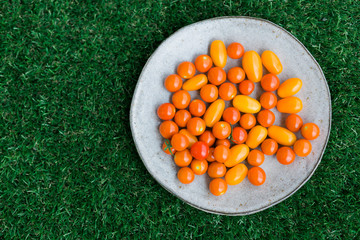 Red Orange and Yellow Cherry Tomatoes