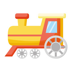 train toy on white background