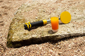The photo of gold and silver  coins collected with help of underwater metal detector. Treasure...