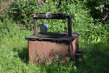 Old well for water near the cemetery