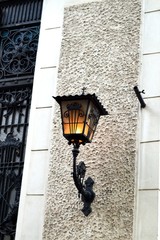 road lantern - glowing lamp - street lamp in vienna