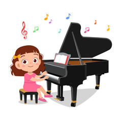 illustration of a boy and a girl playing piano © Colorfuel Studio