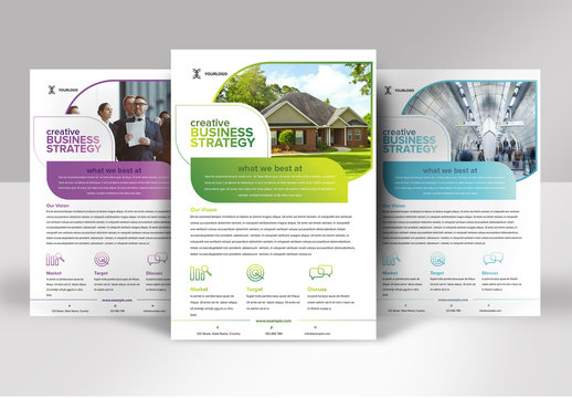 Flyer Layout with Gradient Elements