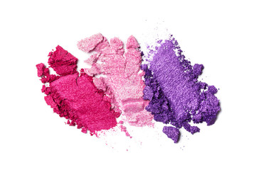 Smear of bright purple and pink eyeshadow