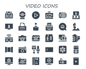 video icon set