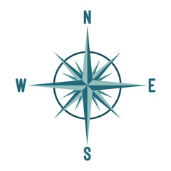 Compass wind rose design vector