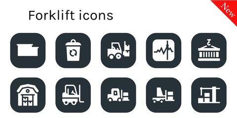 forklift icon set