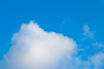 A white cloud on a beautiful blue sky