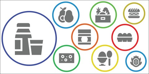 nutrition icon set