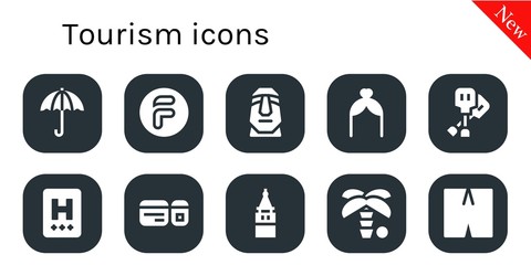 tourism icon set