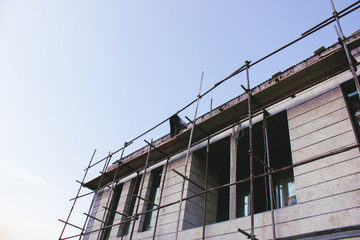 man works with a stone