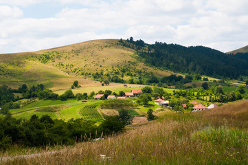 Naklejka premium Beautiful natural landscape in the summer time.Mountain