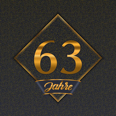 Obraz premium German golden number 63 templates