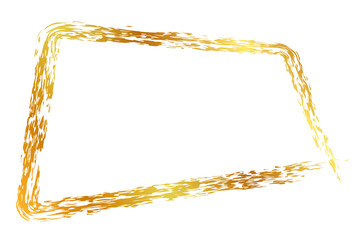 Frame - Crayon - Asymetric Rectangle - Golden 01A