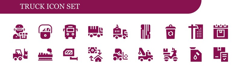 Naklejka premium truck icon set