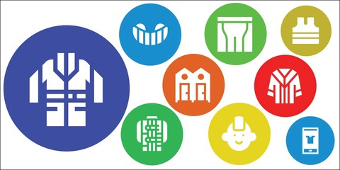 jacket icon set