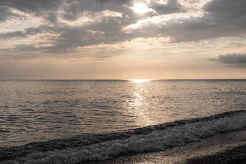 sunset on the black sea