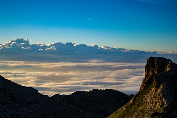 Fototapeta na wymiar clouds and Carega mountains number one
