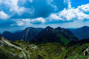 Obraz premium clouds and Carega mountains