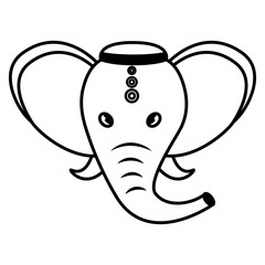 indian elephant ganesha folk icon