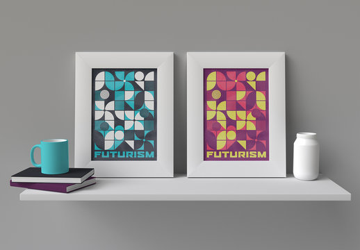 Retro Geometric Poster Layout