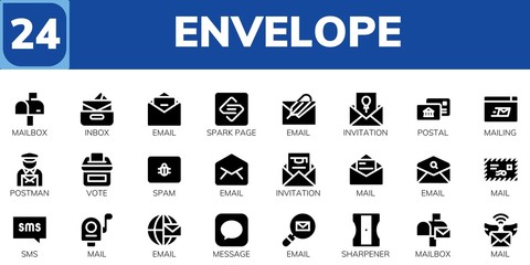 envelope icon set