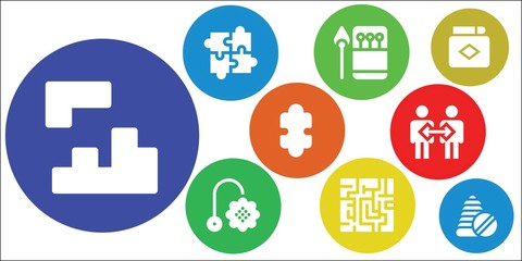 puzzle icon set