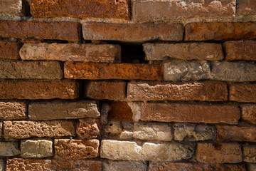 Old worn brick wall texture background. Vintage effect.