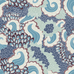 bright hand-drawn seamless pattern, vector illustration.