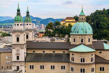 Fototapeta na wymiar Scenic view of the city of Salzburg (Austria)