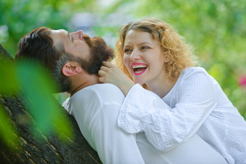 Obraz premium Sensual kiss. Tenderness and intimacy. Satisfied girlfriend and boyfriend enjoying romantic moment. Passionate man kissing sensual woman. Romantic moment.