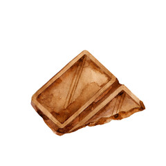 Watercolor illustration of chocolate