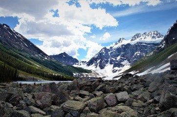The majestic mountains, beautiful lakes and trails of the Canadian Rockies in Banff National Parks...