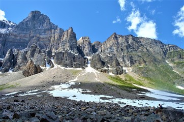 The majestic mountains, beautiful lakes and trails of the Canadian Rockies in Banff National Parks...