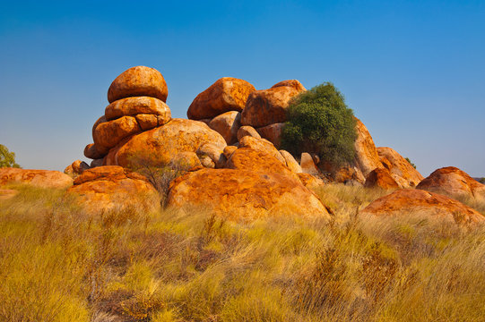 Granite boulders in the Devil's Marbles Conservation Reserve, Northern Territory, Australia
