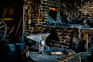 Anvil in Old Blacksmith Shop