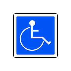 Traffic signs, handicap parking. Vector icon