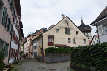 Fototapeta na wymiar Historische Häuser in der Bregenzer Oberstadt