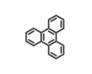 Chemical formula line icon. Chemistry lab sign. Analysis symbol. Quality design element. Linear style chemical formula icon. Editable stroke. Vector