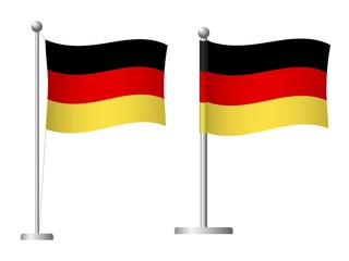 Germany flag on pole icon