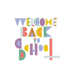 Welcome back to school cartoon handdrawn lettering