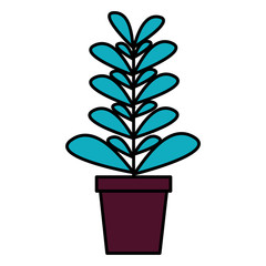 plant in pot decoration icon