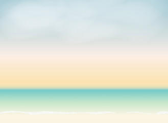 Summer Time Background. Sunny Beach Vector Illustration