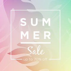 Obraz premium Summer sale banner with floral element background