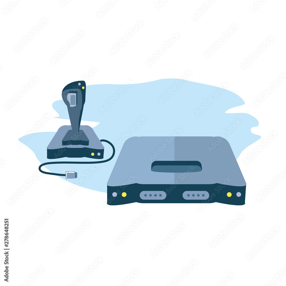 Poster video game joystick control with console