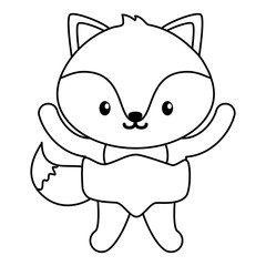 Obraz na płótnie Canvas cute little fox baby character