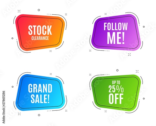Geometric Banners Up To 25 Off Sale Discount Offer Price Sign