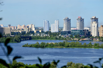 Fototapeta na wymiar view of city Kyiv and Dnipro river