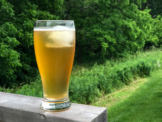 Ice cold drink on the deck